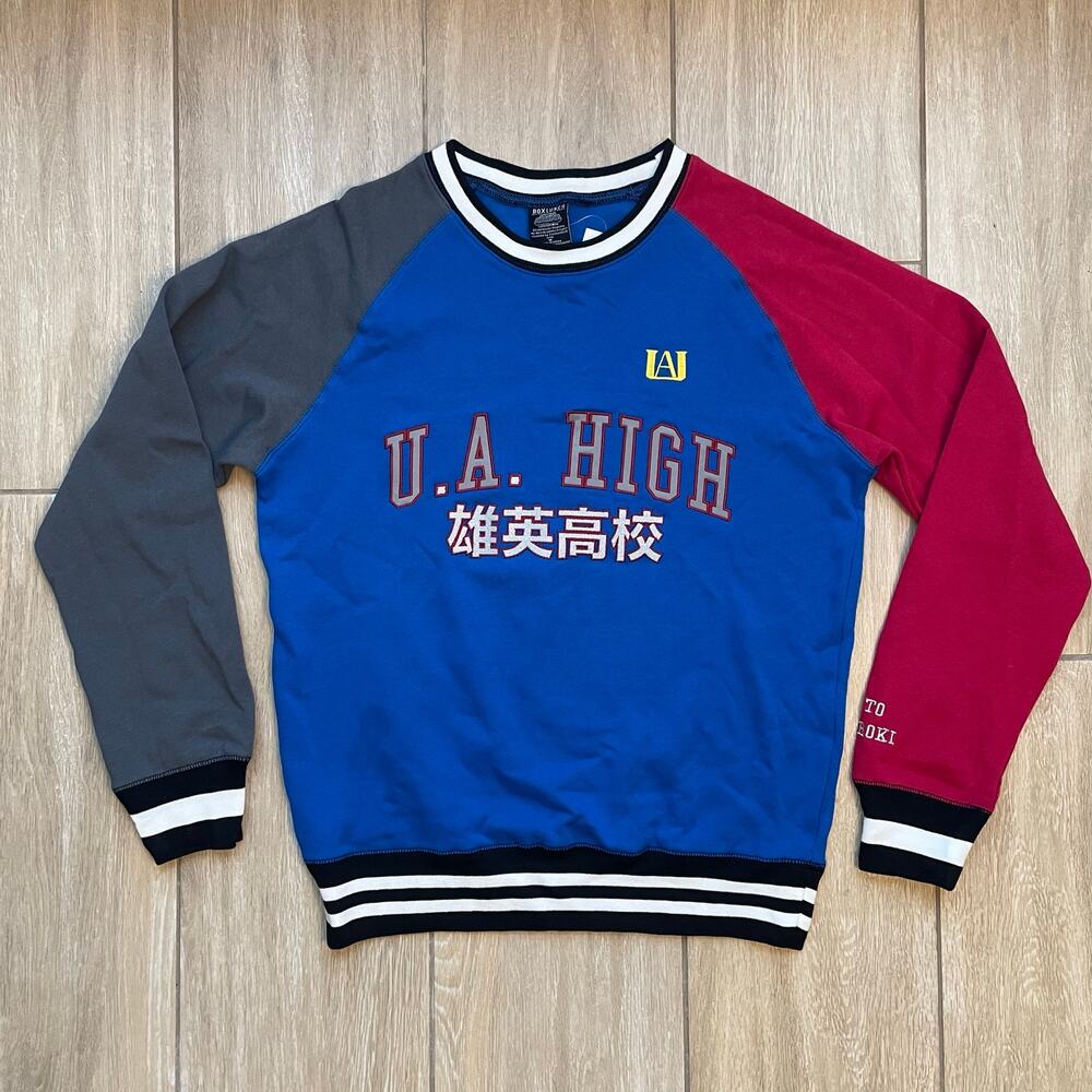 My Hero Academia UA High Sweatshirt Mens M BoxLunch NWT Anime Todoroki Pullover